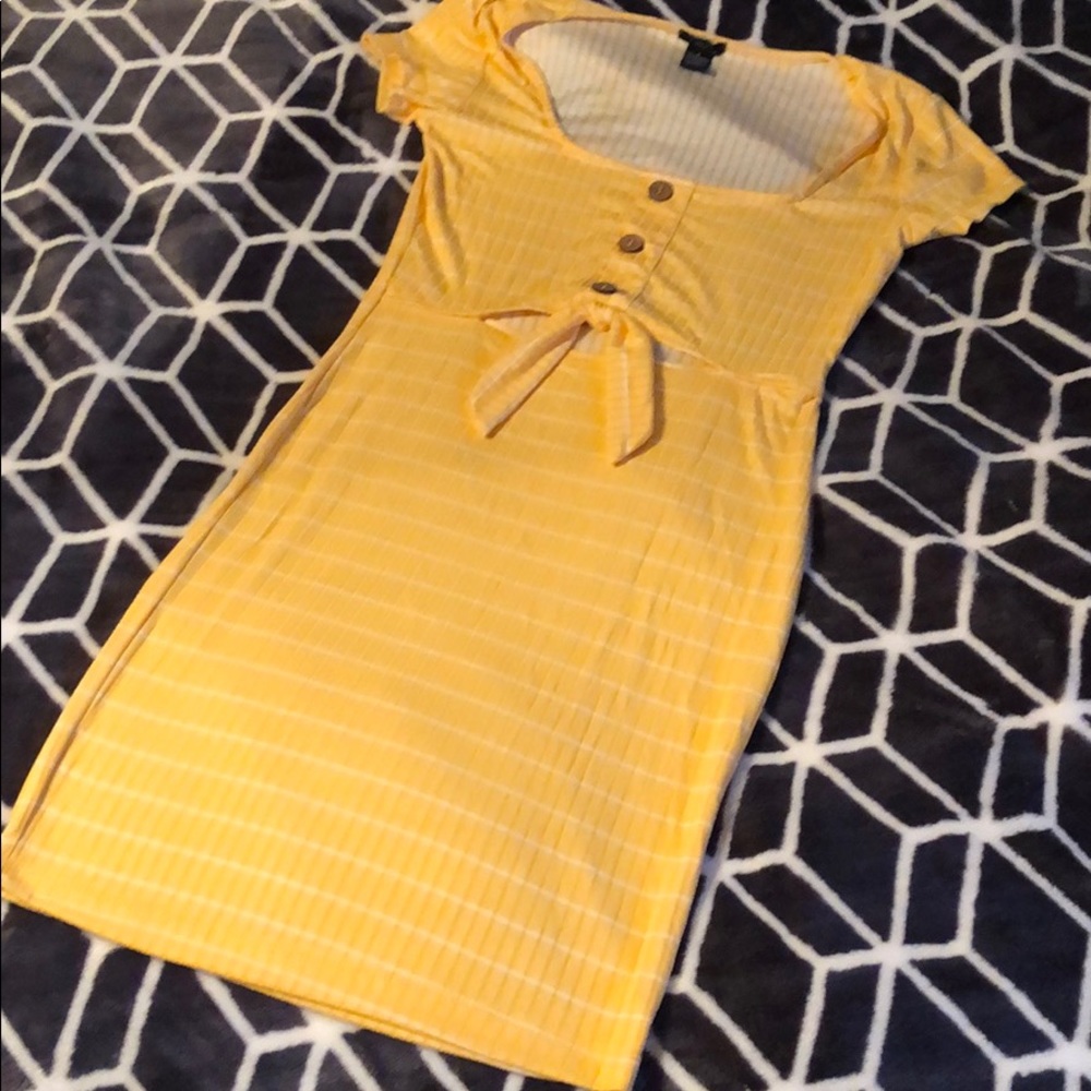 NWOT Yellow mini dress